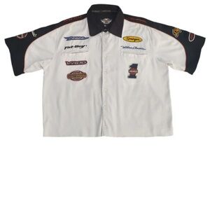 Harley-Davidson White and Black Logo Men's Shirt